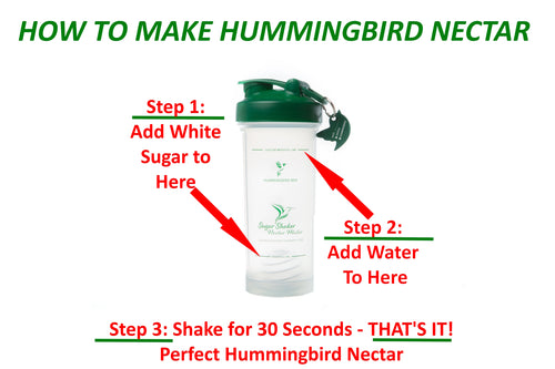 How to make hummingbird nectar with the Sugar Shaker Nectar Maer